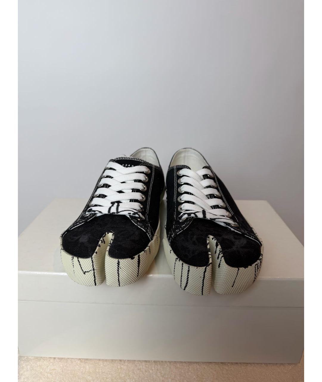 MAISON MARGIELA Черные текстильные кеды, фото 5