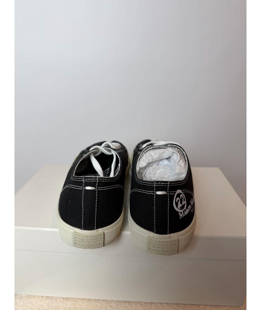 MAISON MARGIELA Черные текстильные кеды, фото 3
