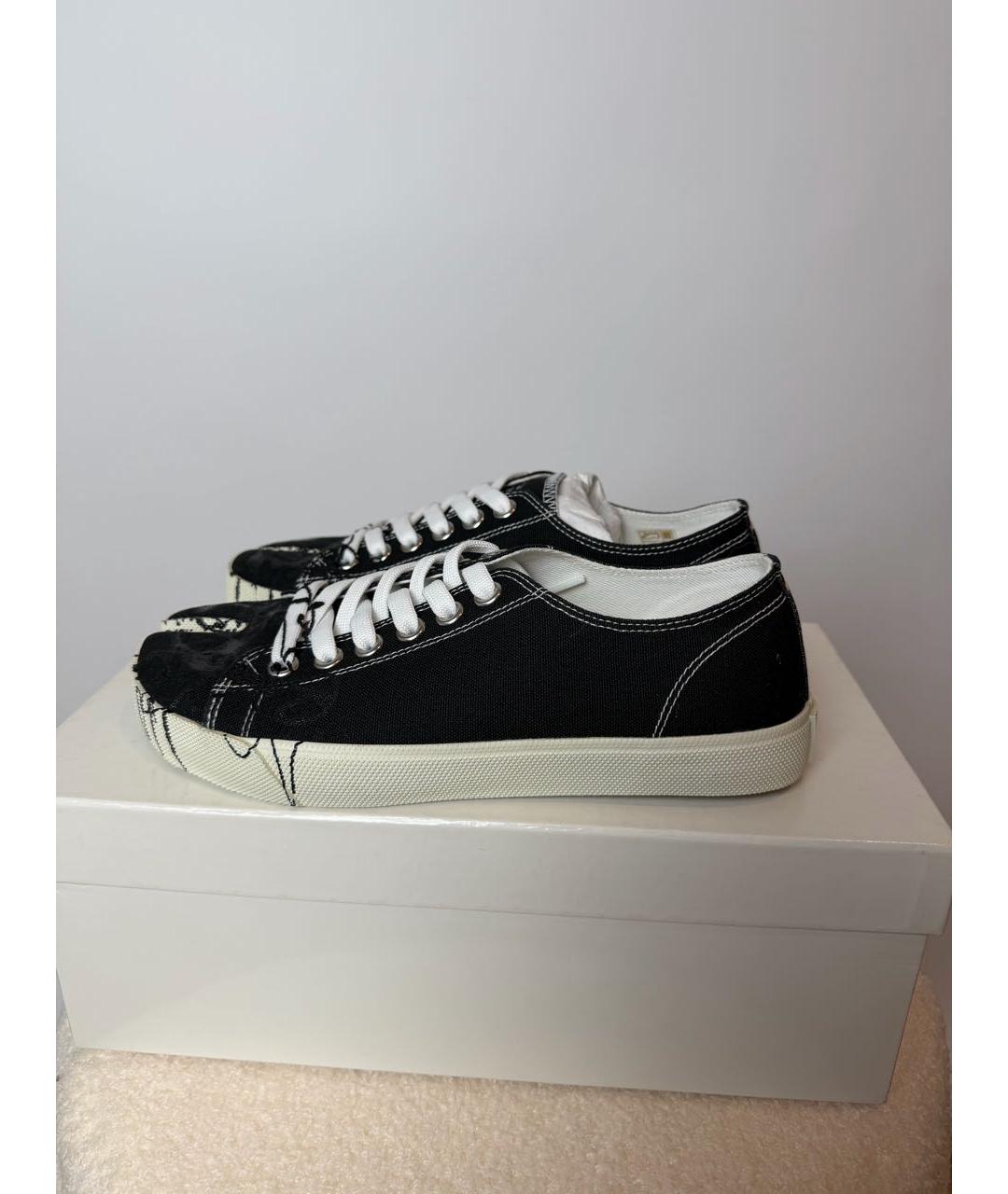 MAISON MARGIELA Черные текстильные кеды, фото 4