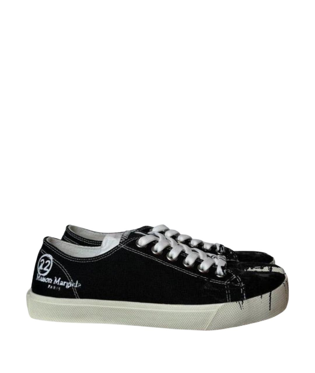 MAISON MARGIELA Черные текстильные кеды, фото 1