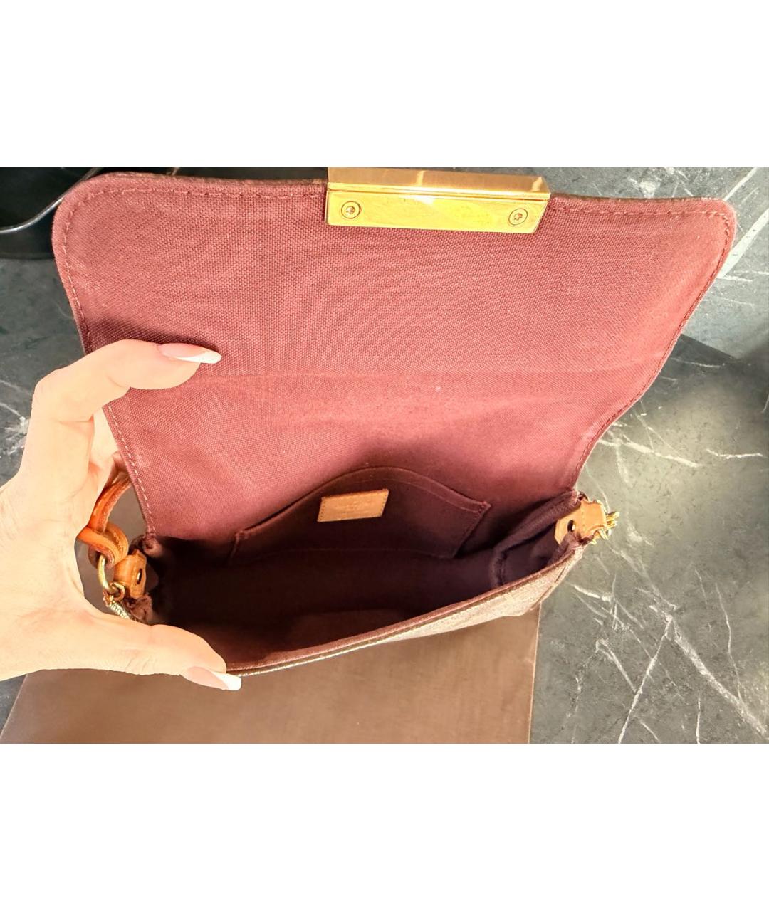 LOUIS VUITTON Коричневая сумка через плечо, фото 3