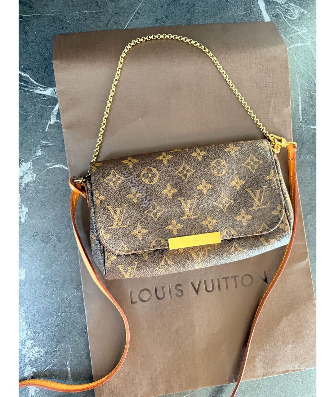 LOUIS VUITTON Коричневая сумка через плечо, фото 8