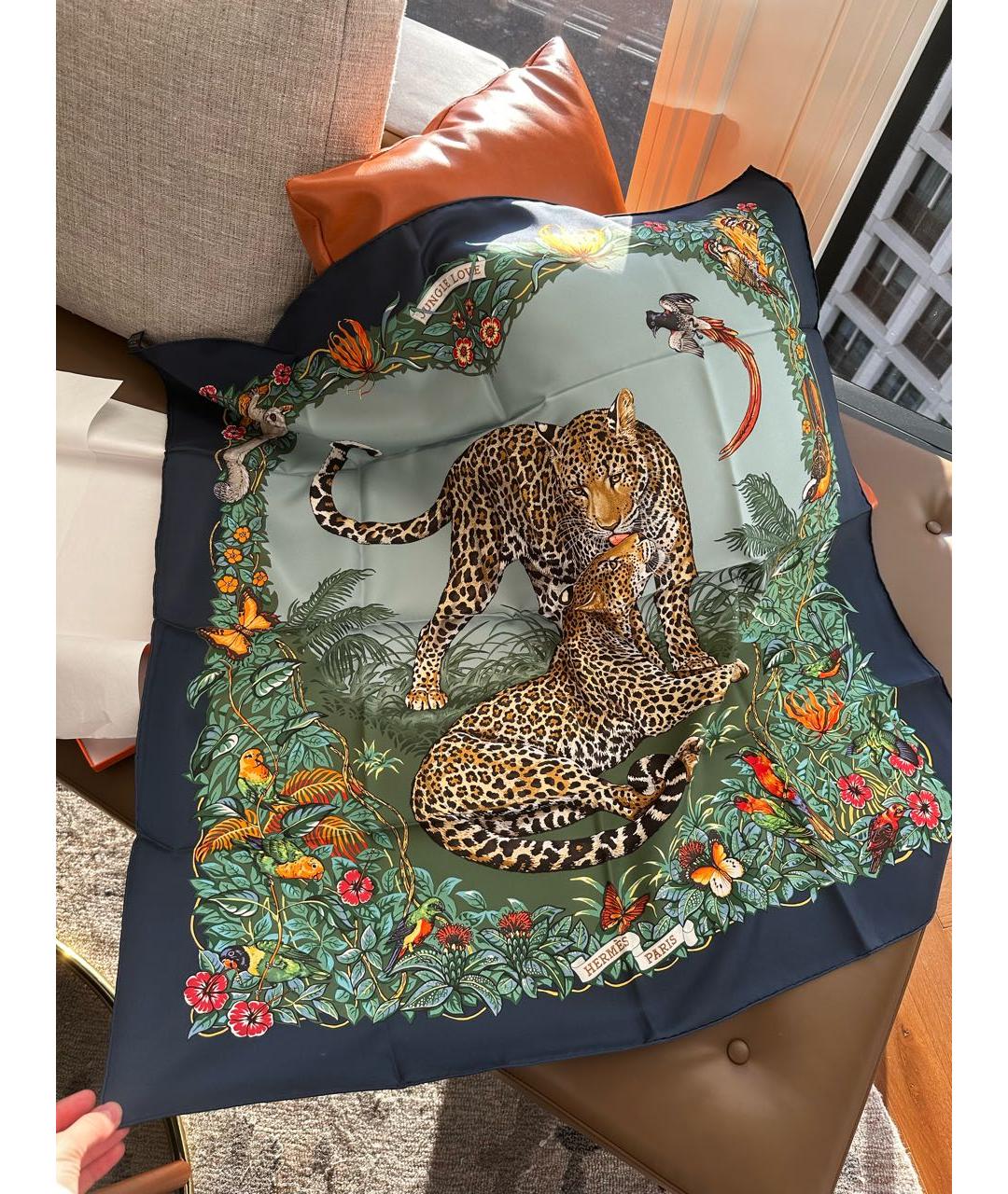 HERMES Мульти шелковый платок, фото 3