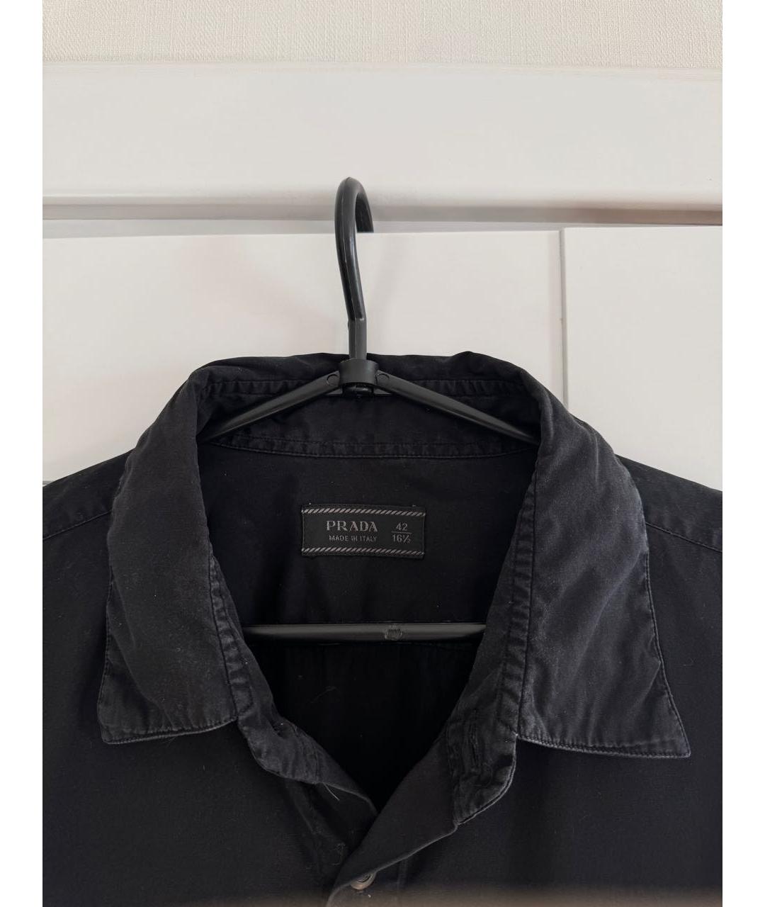 PRADA Черная хлопковая кэжуал рубашка, фото 4