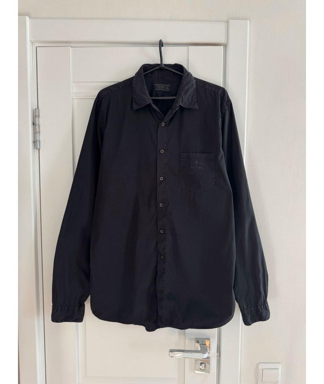 PRADA Черная хлопковая кэжуал рубашка, фото 6