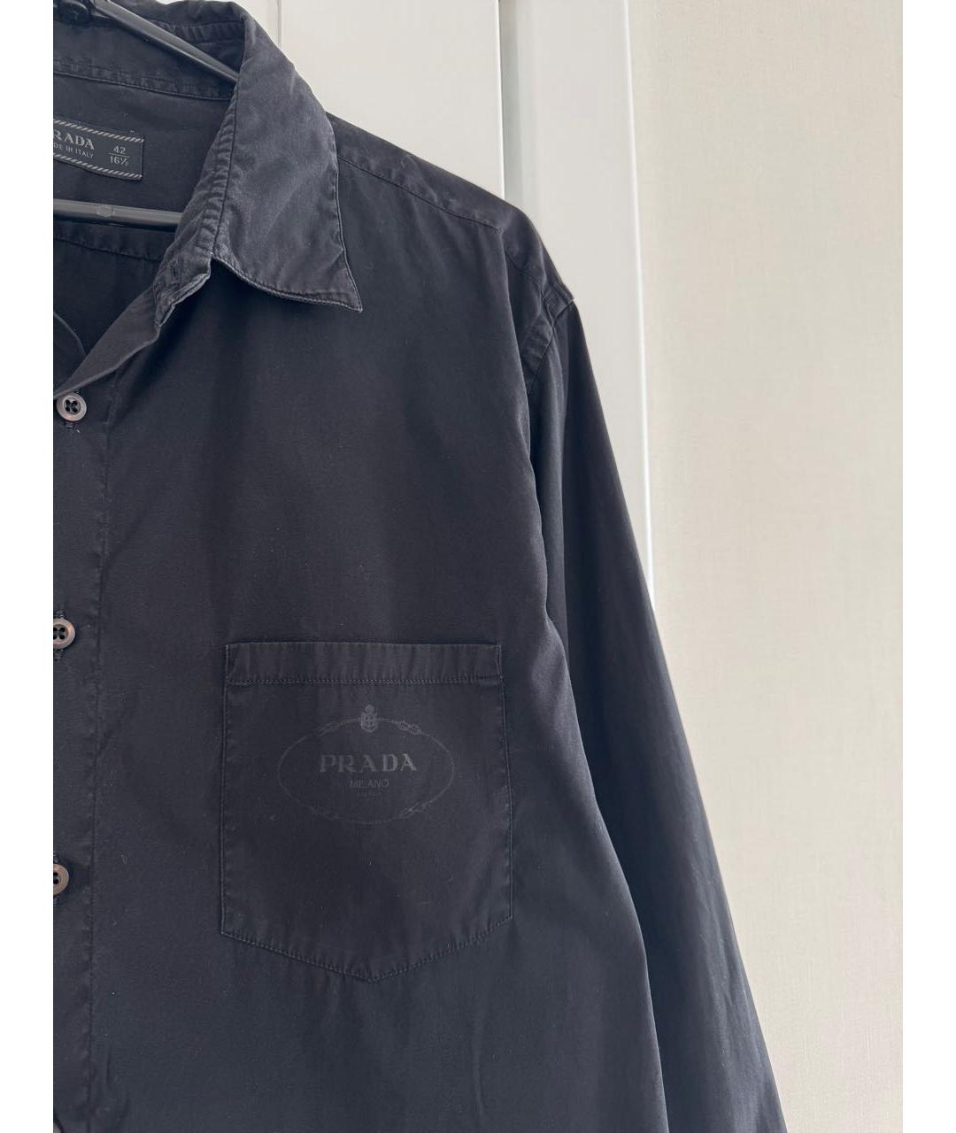 PRADA Черная хлопковая кэжуал рубашка, фото 3