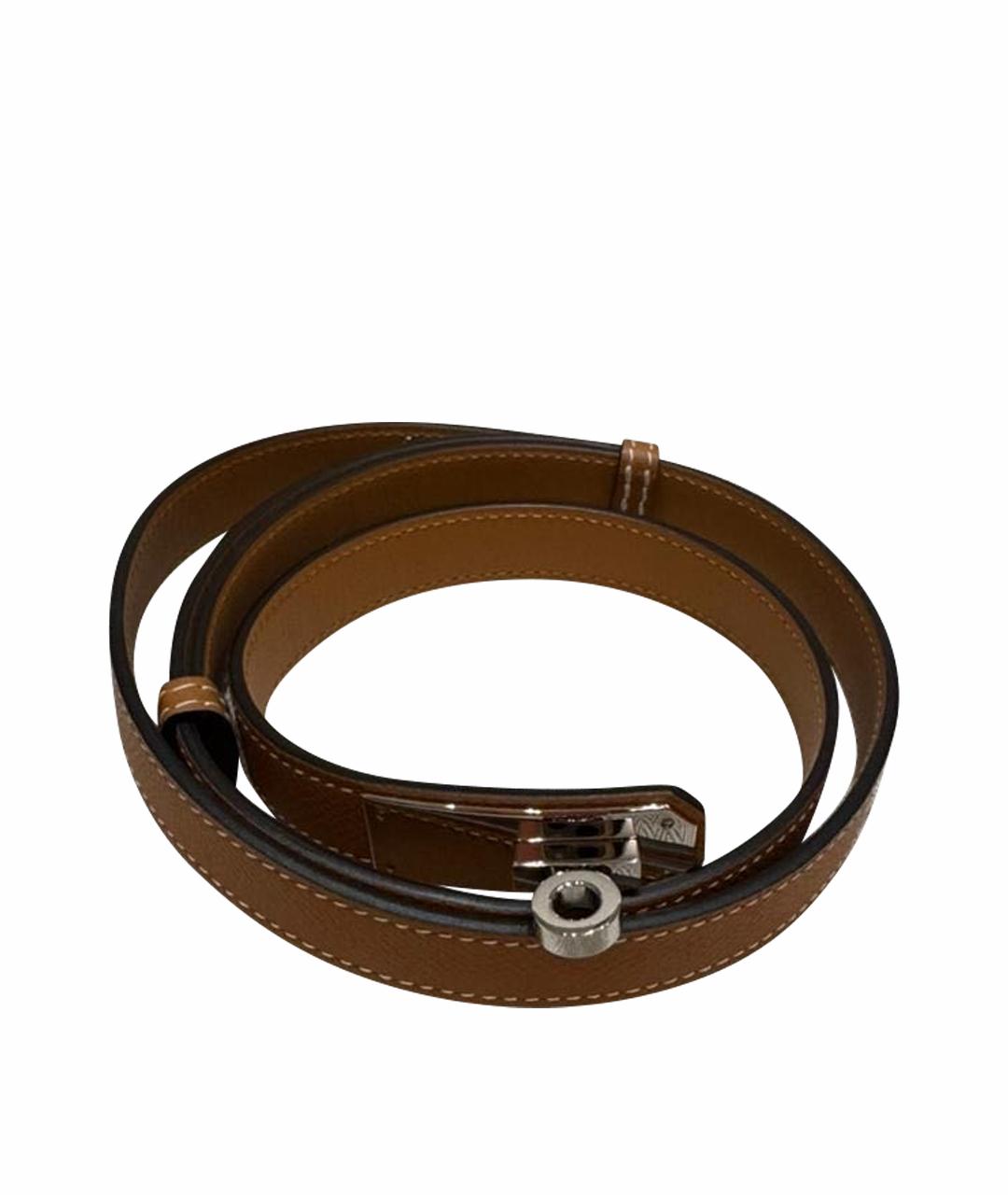 HERMES Коричневый кожаный ремень, фото 1