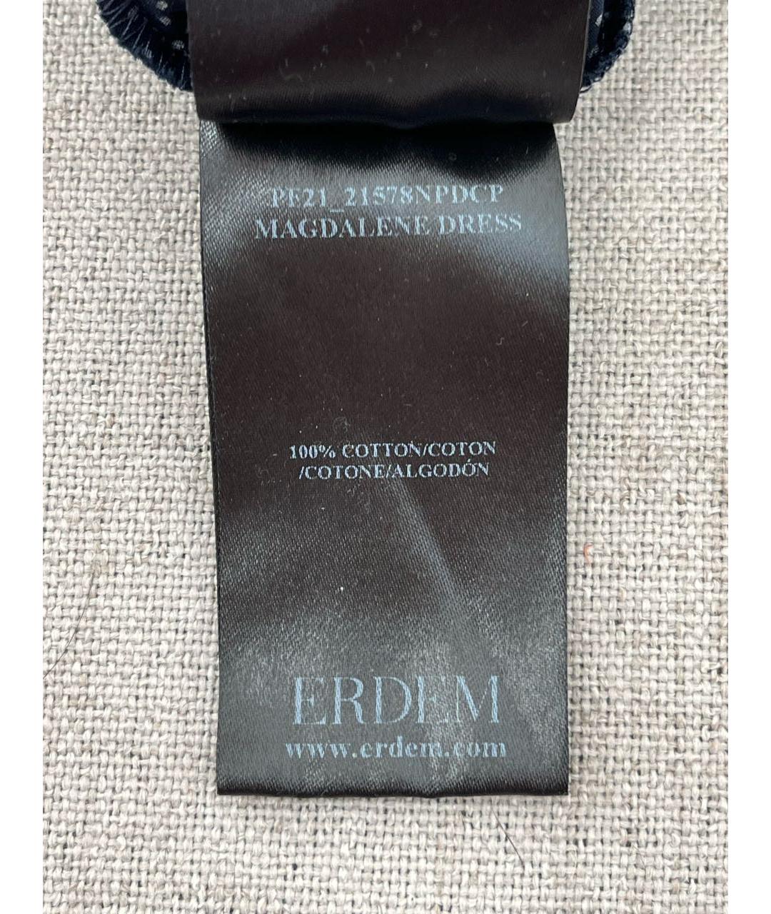 ERDEM Синее хлопковое платье, фото 7