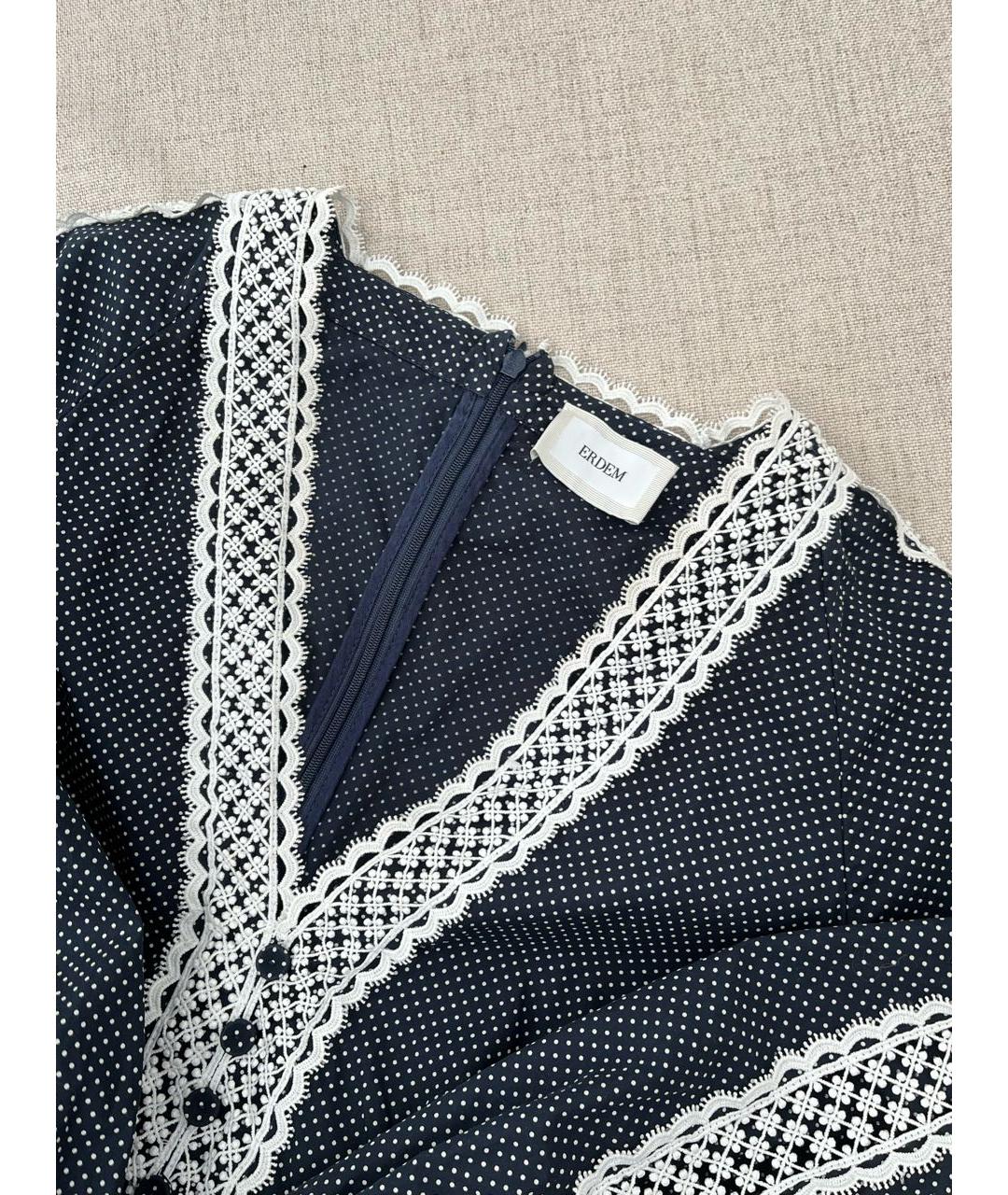 ERDEM Синее хлопковое платье, фото 5