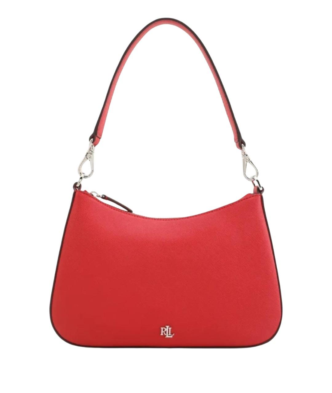 RALPH LAUREN Красная кожаная сумка через плечо, фото 1
