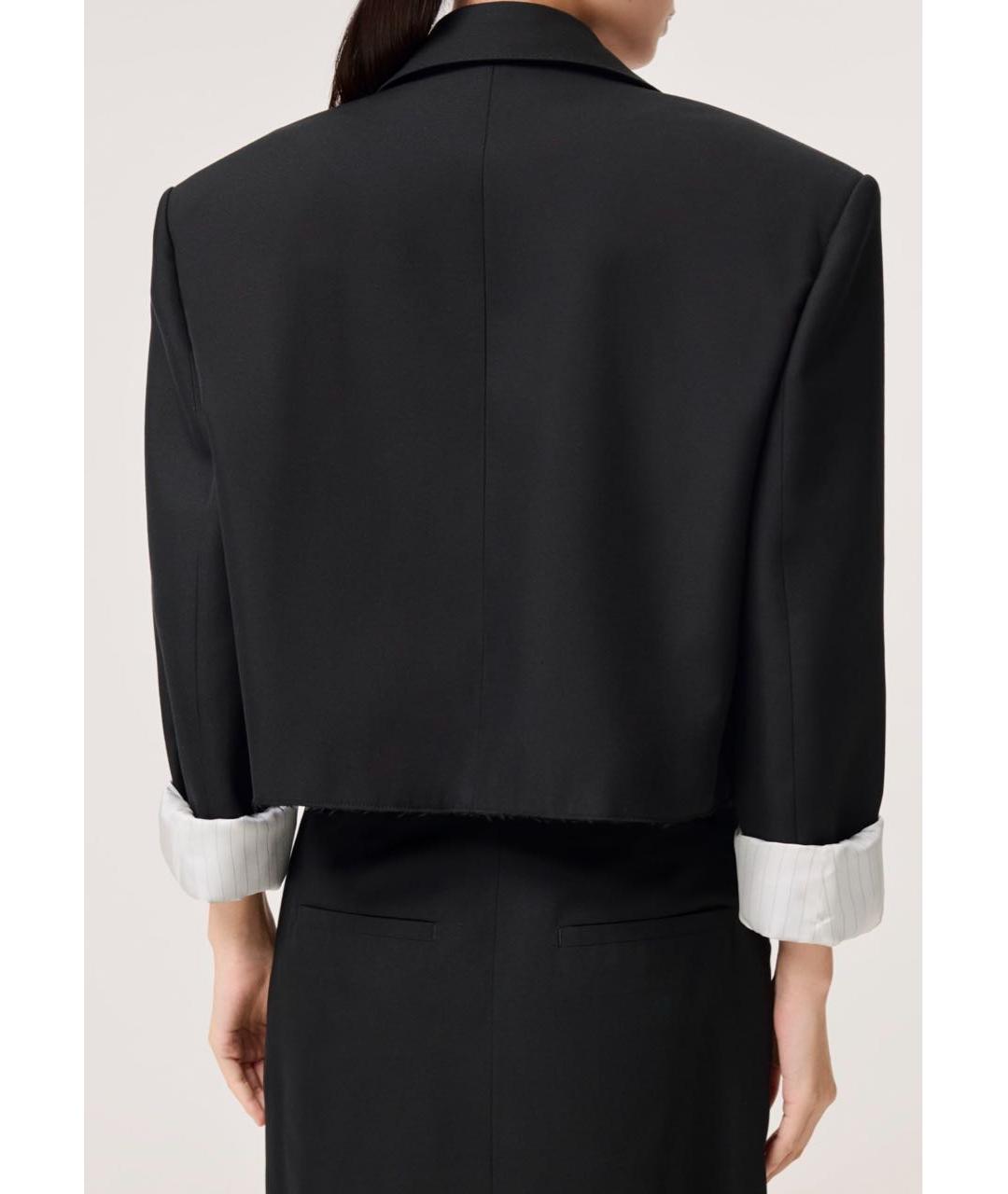 CHANEL Черный шелковый жакет/пиджак, фото 2