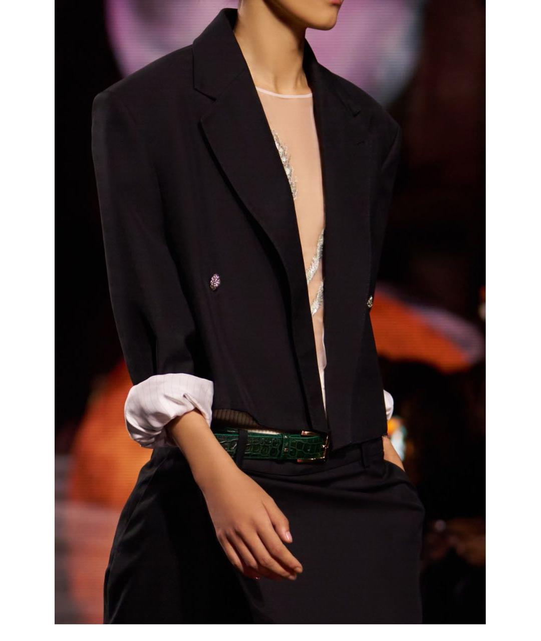 CHANEL Черный шелковый жакет/пиджак, фото 3