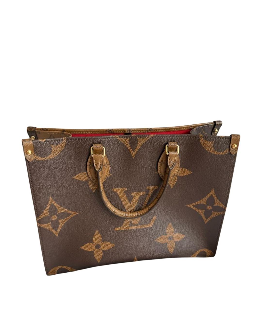 LOUIS VUITTON Коричневая кожаная сумка тоут, фото 1