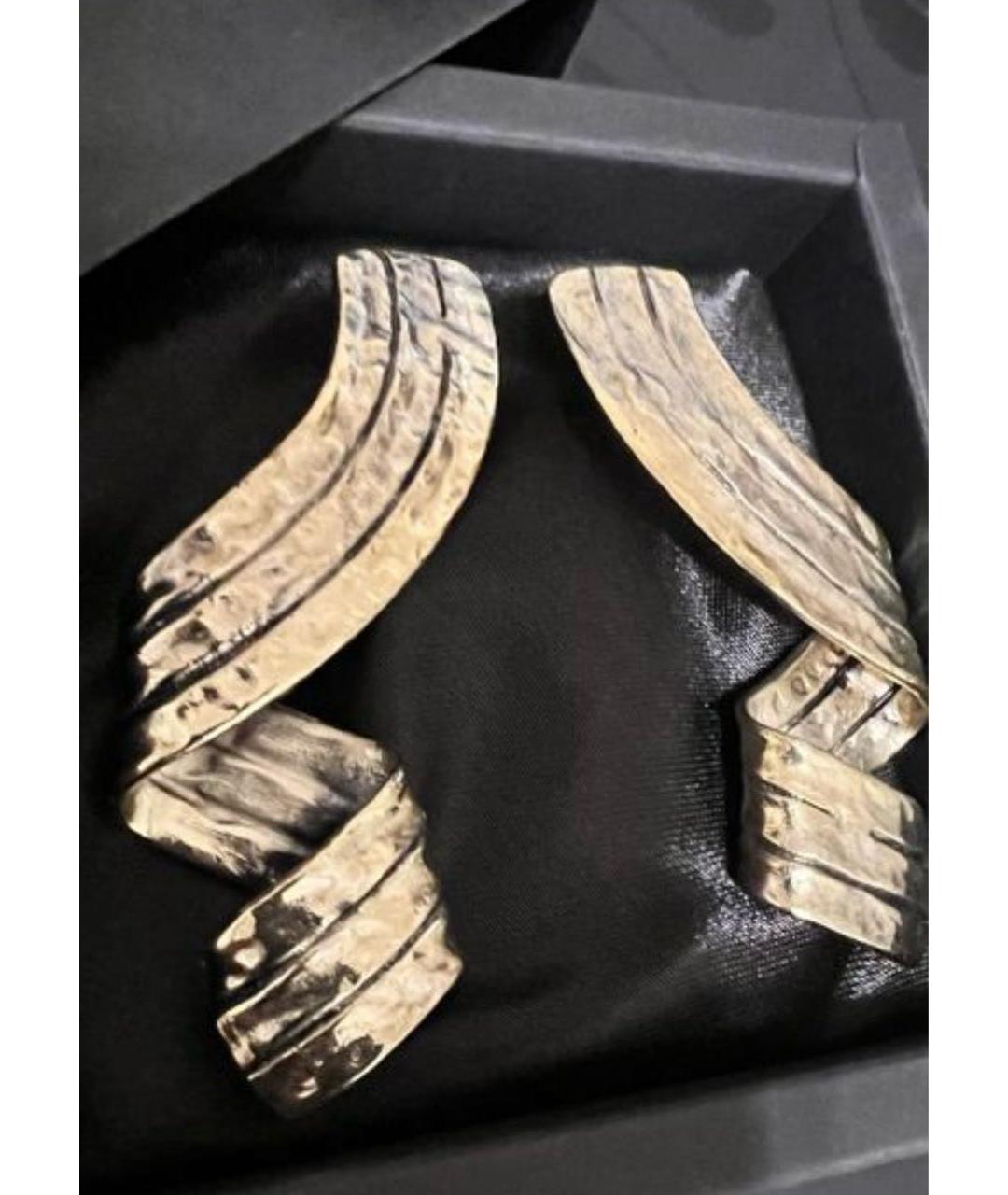 MAX MARA Золотые металлические серьги, фото 4