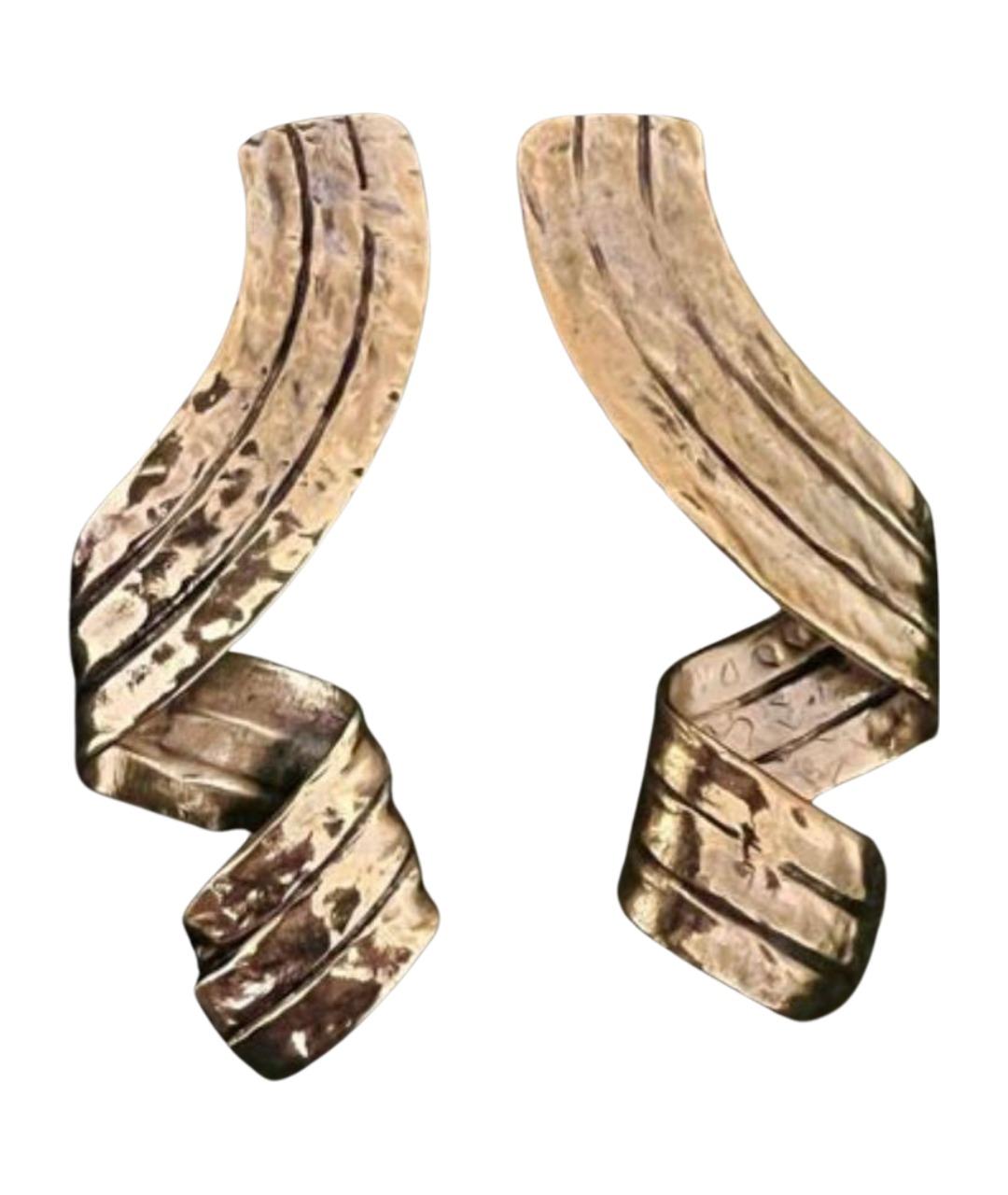MAX MARA Золотые металлические серьги, фото 1