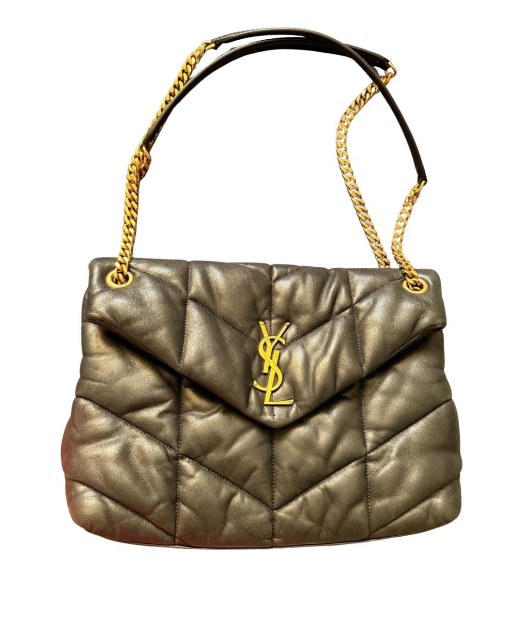 SAINT LAURENT Черная кожаная сумка через плечо, фото 1