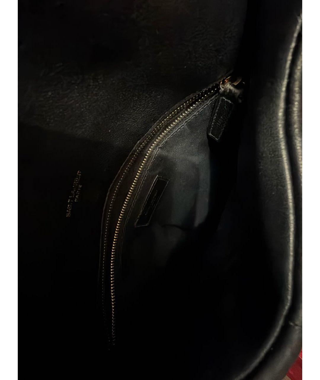 SAINT LAURENT Черная кожаная сумка через плечо, фото 4