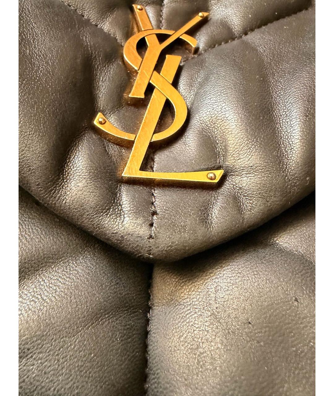 SAINT LAURENT Черная кожаная сумка через плечо, фото 8