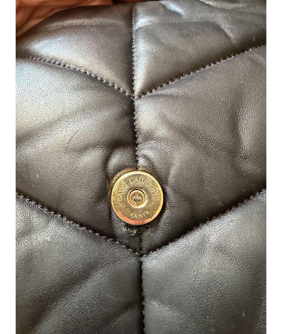 SAINT LAURENT Черная кожаная сумка через плечо, фото 5