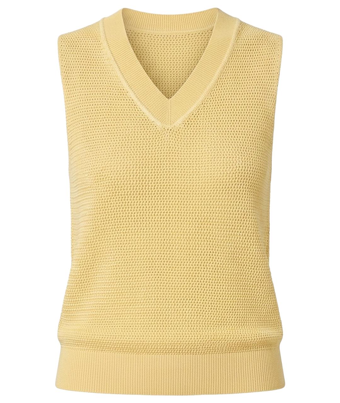 CHANEL Горчичная шелковая жилетка, фото 1