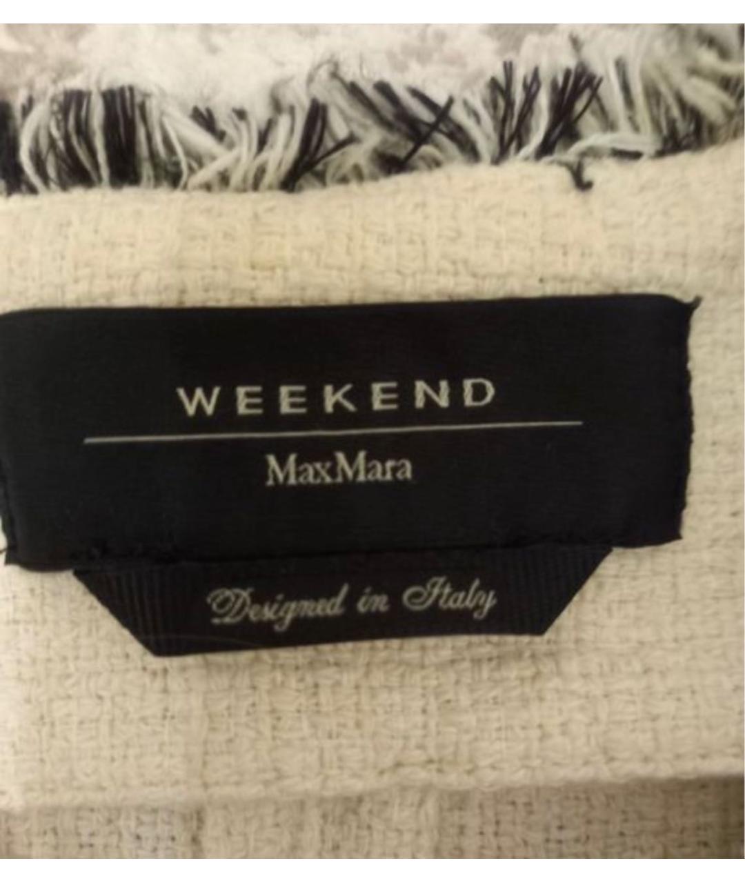 WEEKEND MAX MARA Белый хлопковый жакет/пиджак, фото 3