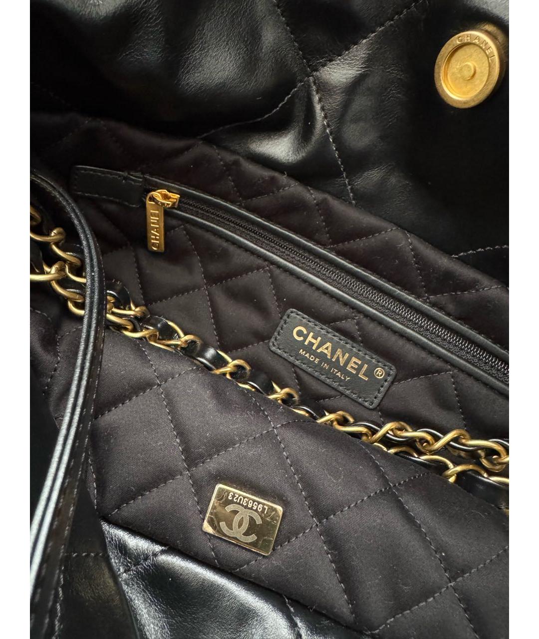 CHANEL Черная кожаная сумка через плечо, фото 3