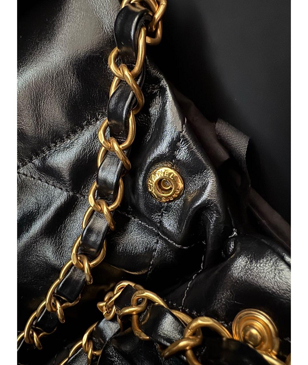CHANEL Черная кожаная сумка через плечо, фото 5