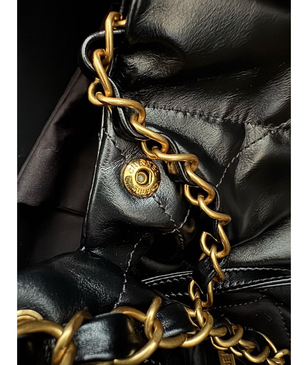 CHANEL Черная кожаная сумка через плечо, фото 4