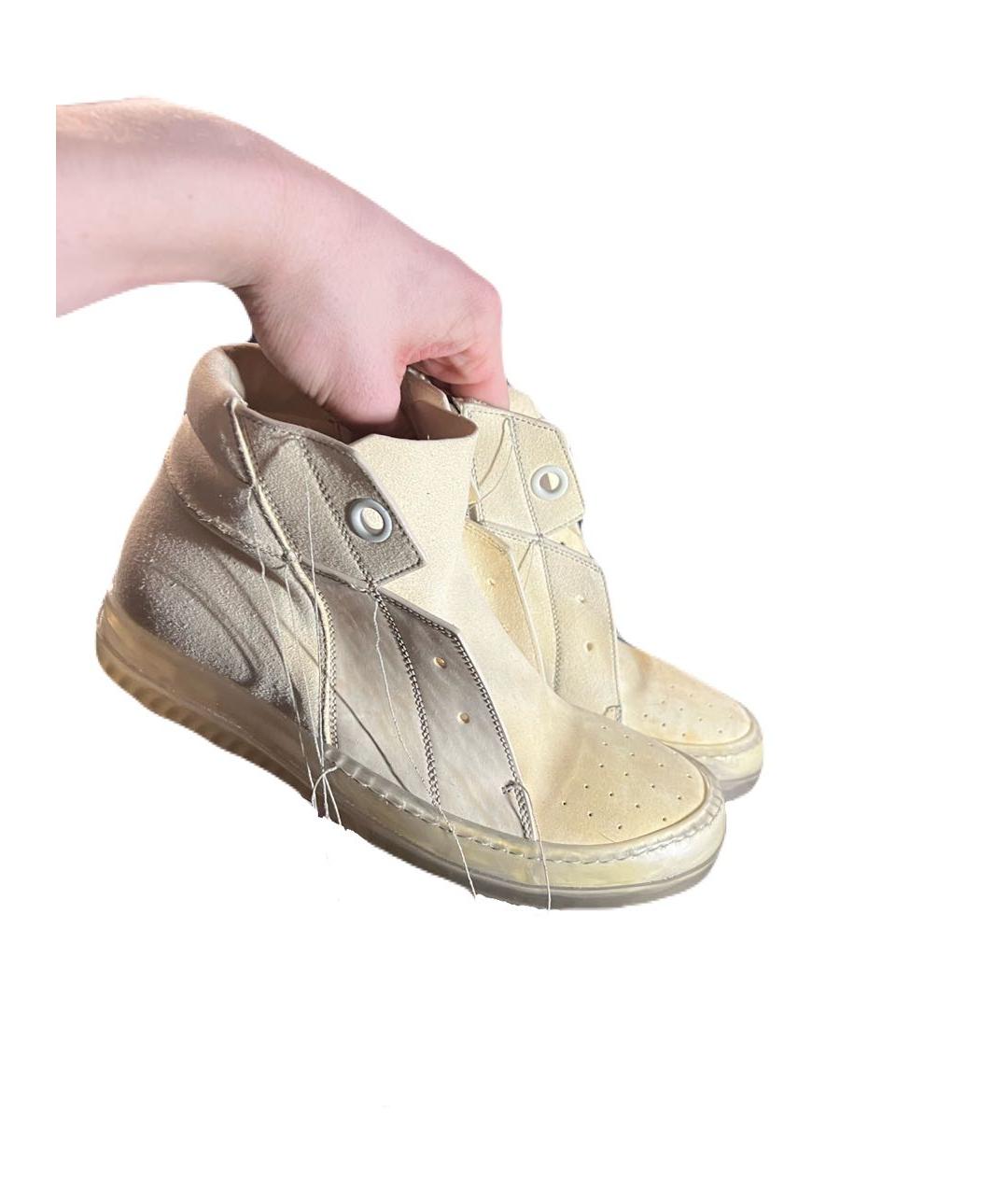 RICK OWENS Белые замшевые кеды, фото 2