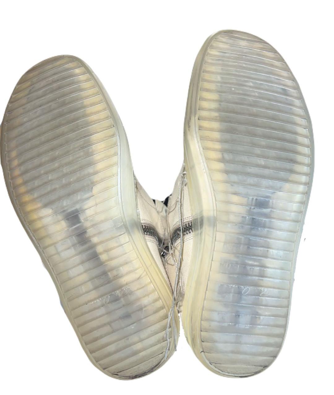 RICK OWENS Белые замшевые кеды, фото 4