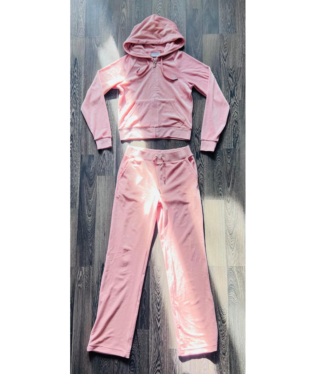 JUICY COUTURE Коралловый велюровый костюм с брюками, фото 10