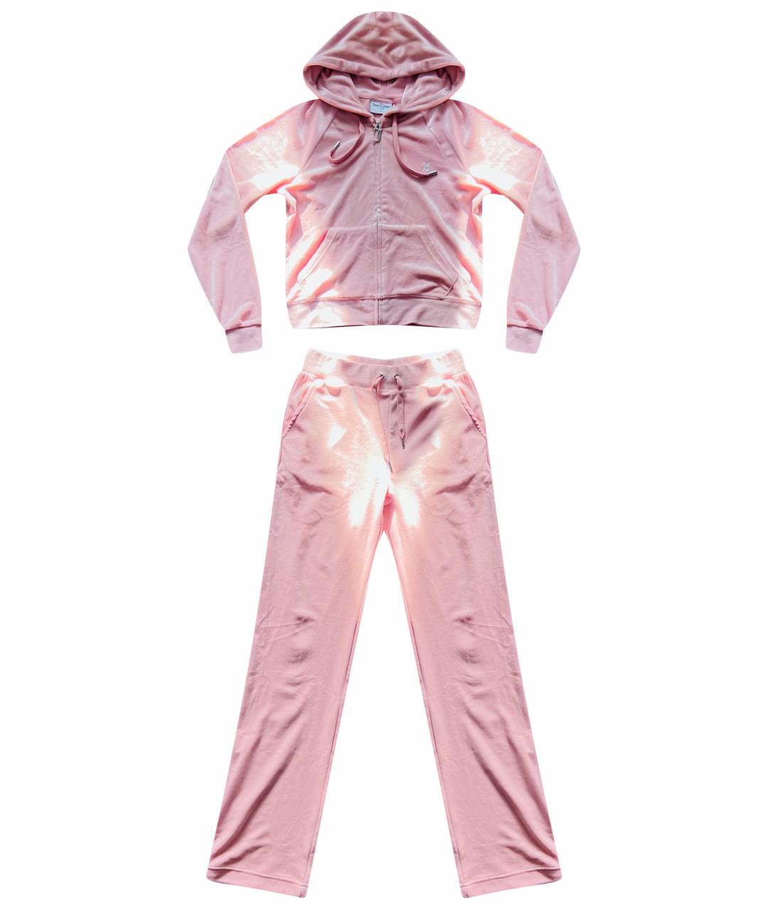 JUICY COUTURE Коралловый велюровый костюм с брюками, фото 1