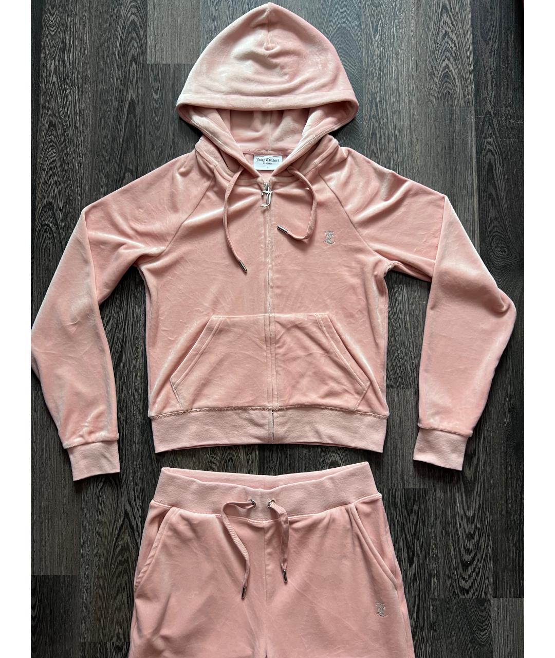 JUICY COUTURE Коралловый велюровый костюм с брюками, фото 2