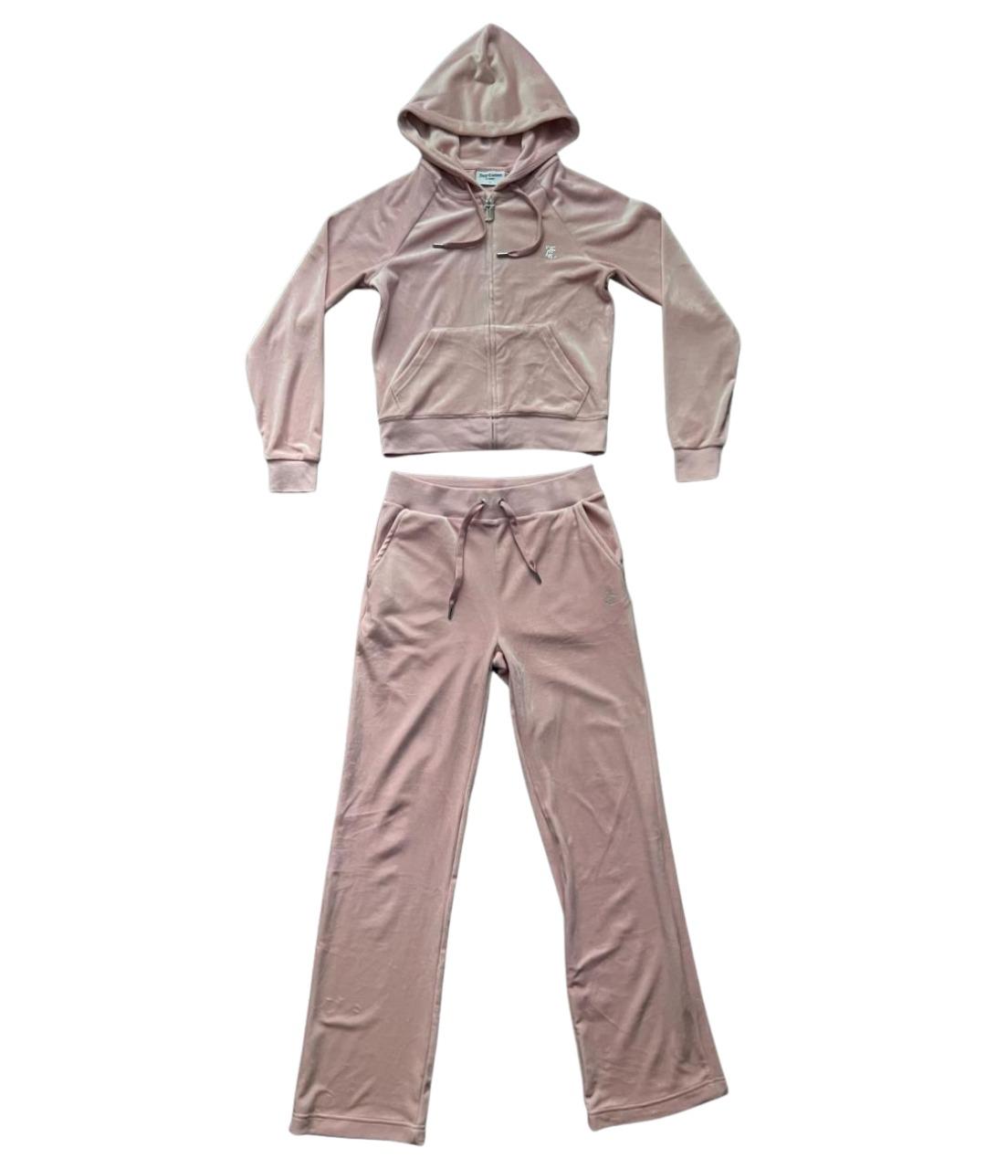 JUICY COUTURE Коралловый велюровый костюм с брюками, фото 1