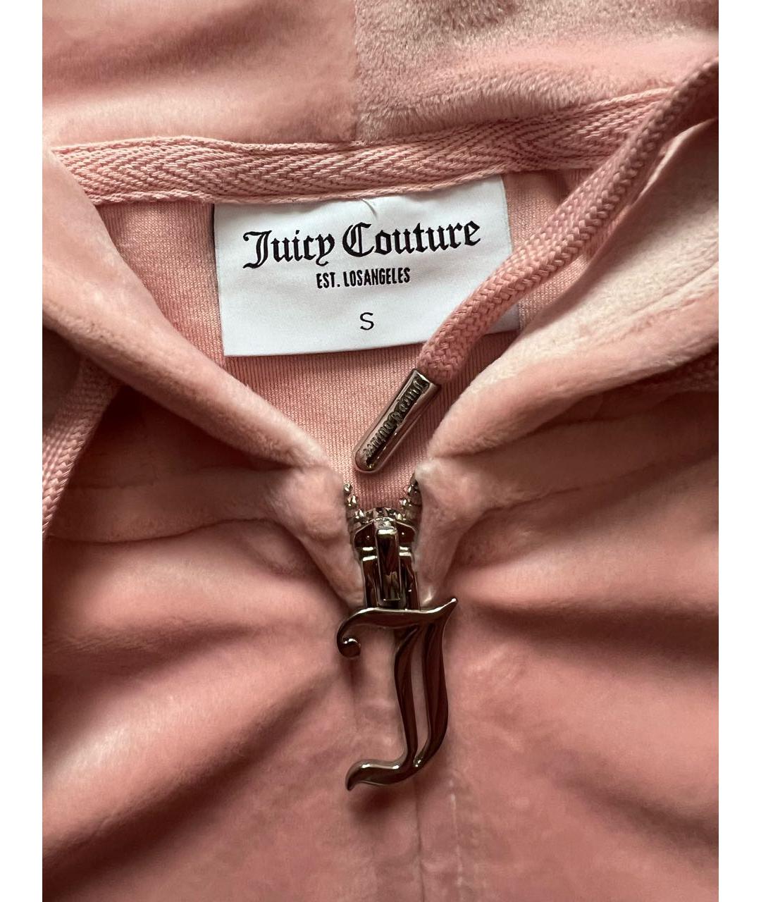 JUICY COUTURE Коралловый велюровый костюм с брюками, фото 3