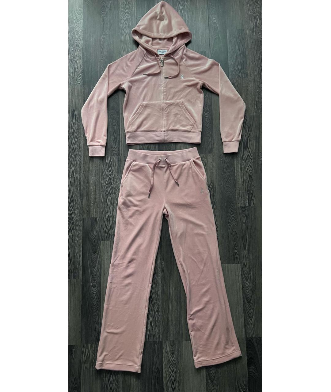 JUICY COUTURE Коралловый велюровый костюм с брюками, фото 9