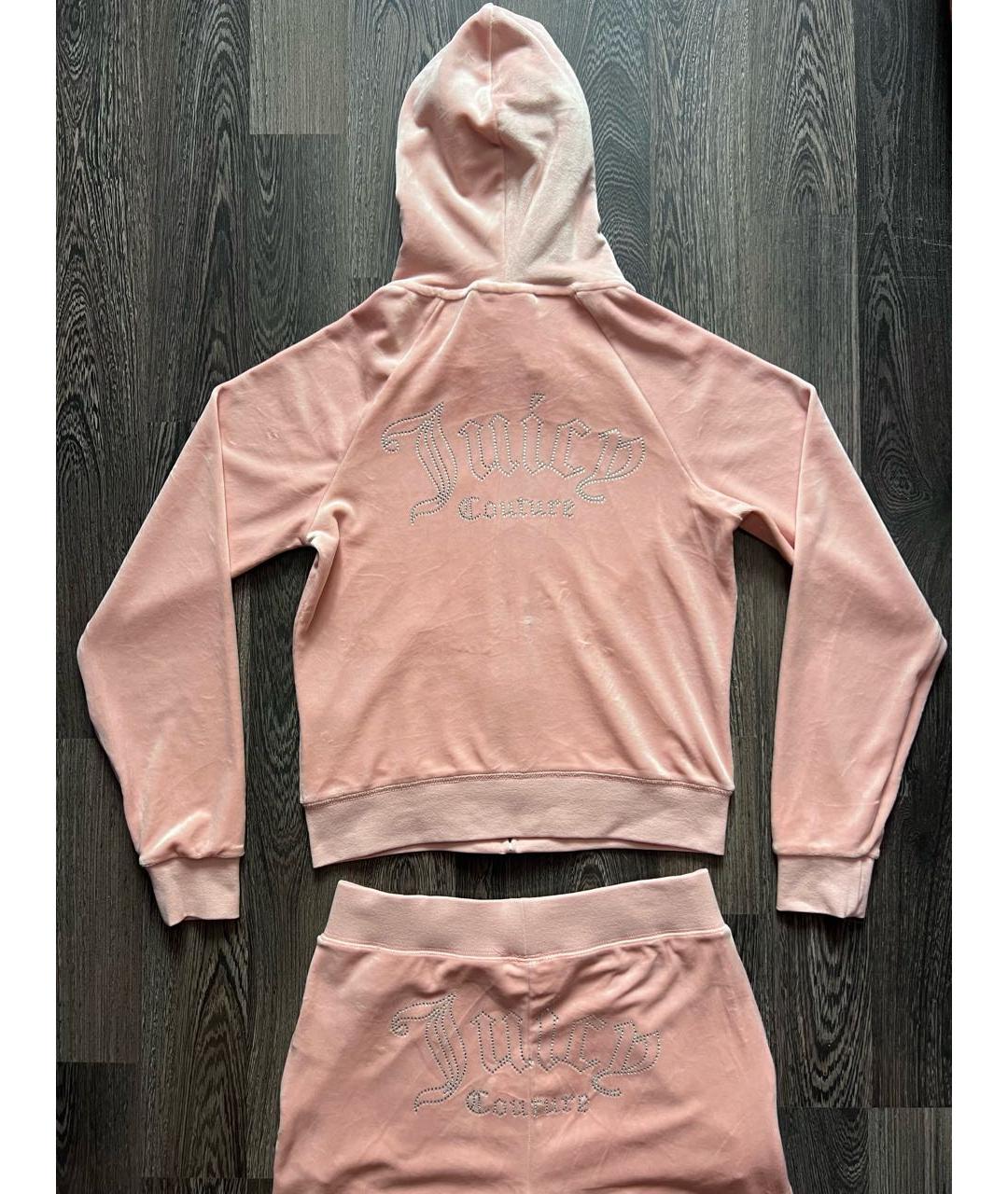 JUICY COUTURE Коралловый велюровый костюм с брюками, фото 6