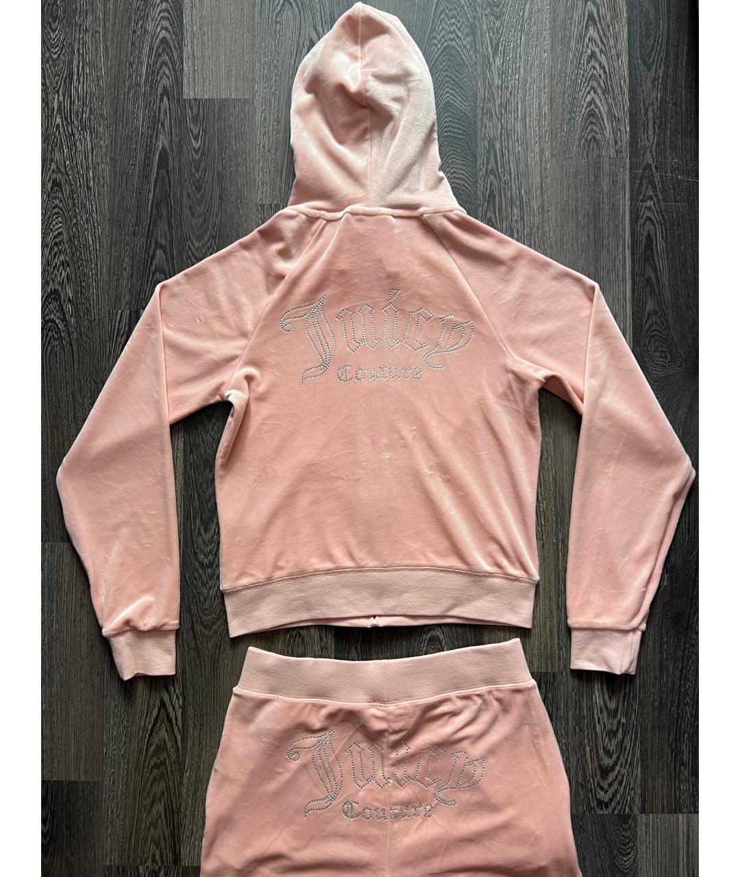 JUICY COUTURE Коралловый велюровый костюм с брюками, фото 6