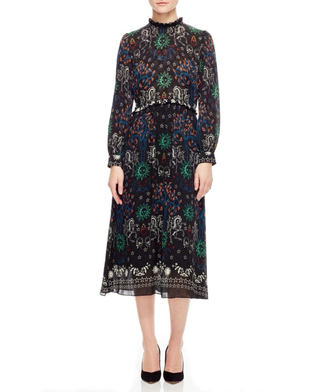 SANDRO Черное полиэстеровое повседневное платье, фото 7