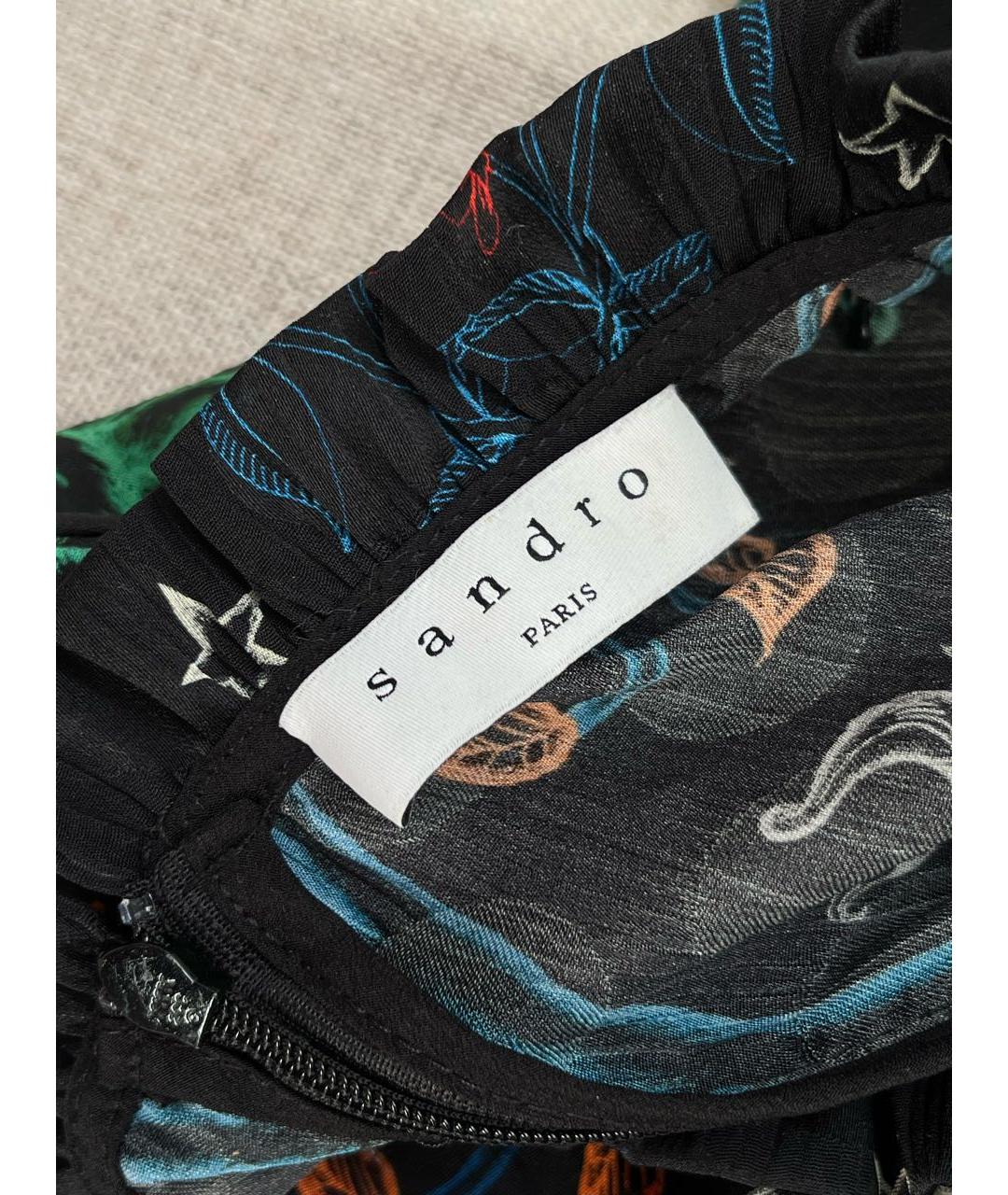 SANDRO Черное полиэстеровое повседневное платье, фото 2