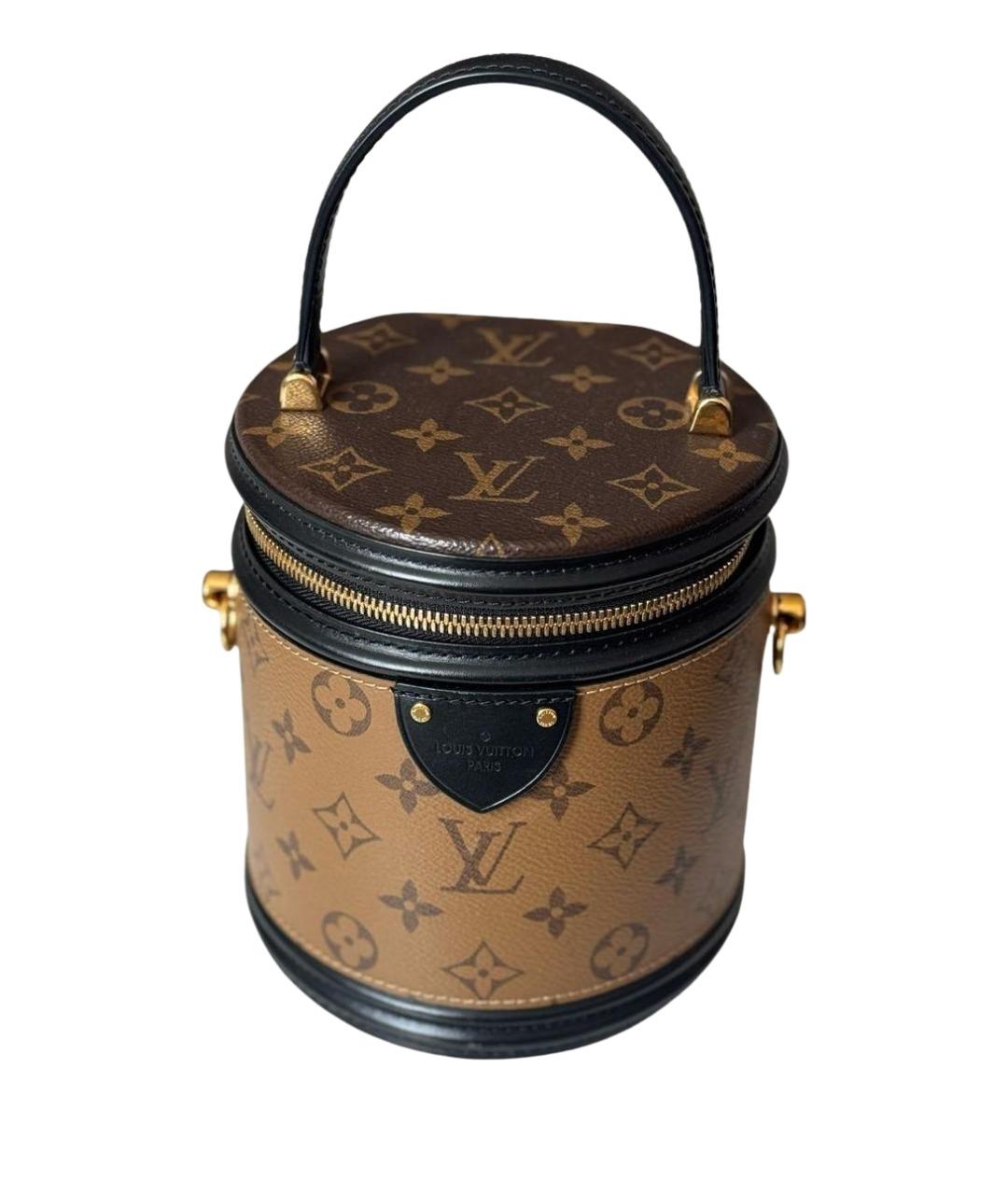 LOUIS VUITTON Коричневая кожаная сумка с короткими ручками, фото 1