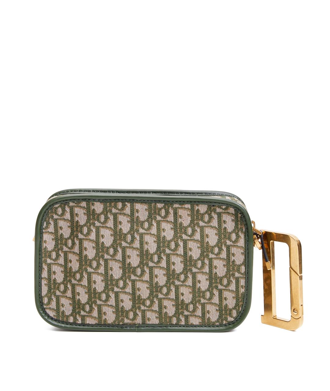 CHRISTIAN DIOR Зеленая тканевая косметичка, фото 8