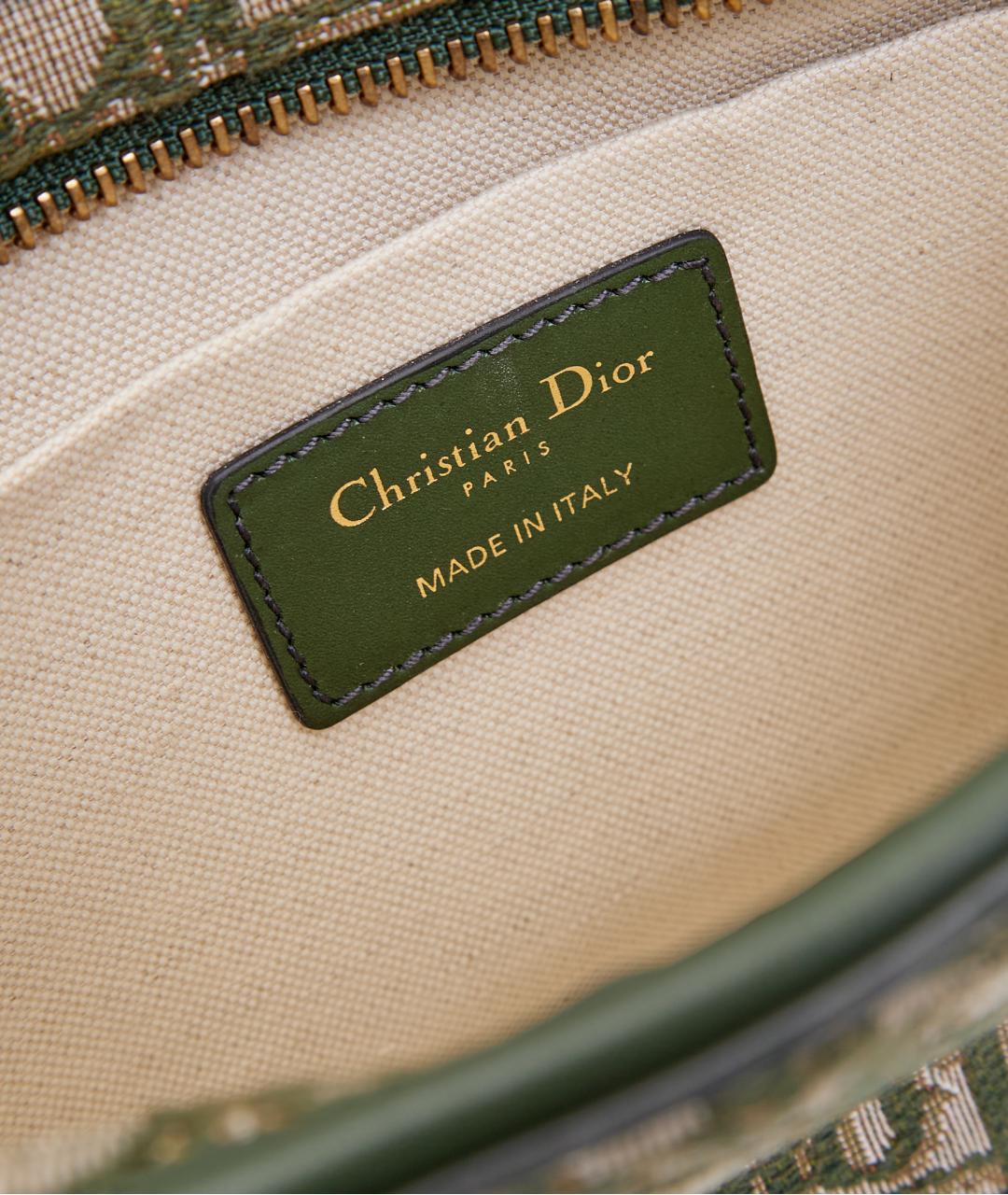 CHRISTIAN DIOR Зеленая тканевая косметичка, фото 5