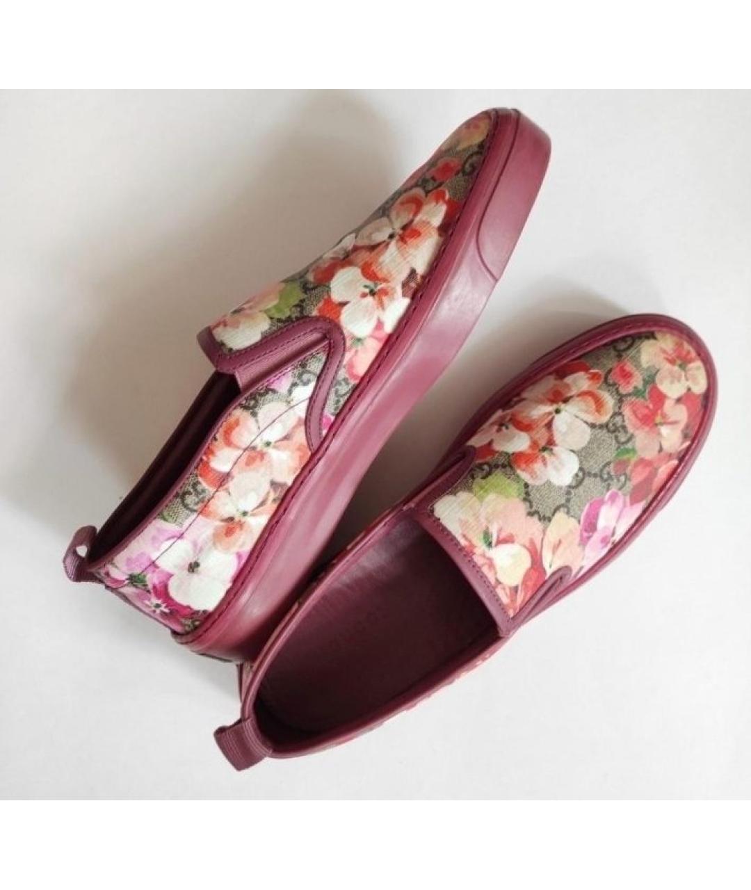 GUCCI Бордовые слипоны, фото 6