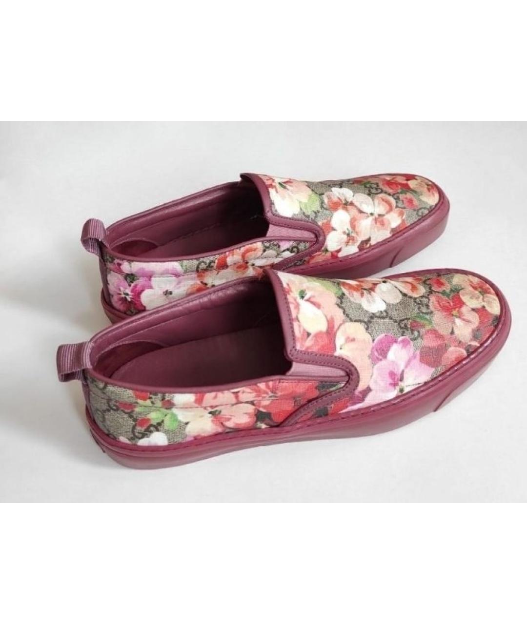 GUCCI Бордовые слипоны, фото 8