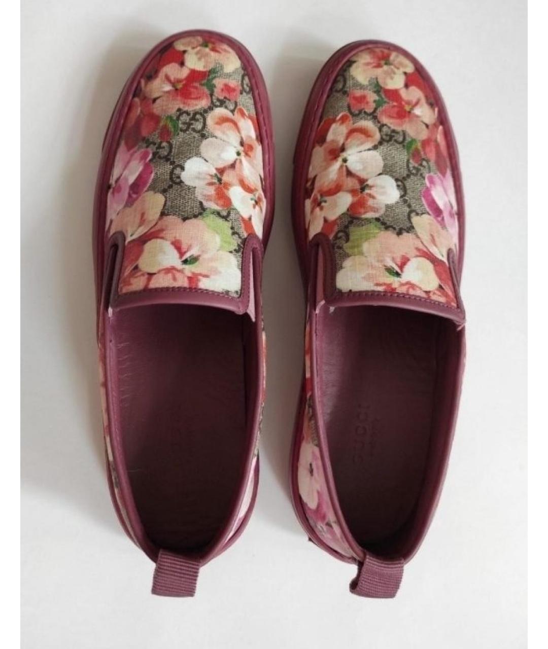 GUCCI Бордовые слипоны, фото 7