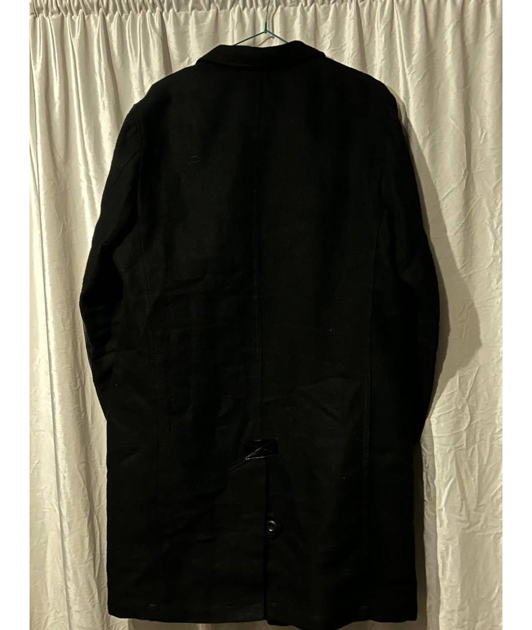 COMME DES GARÇONS Черное хлопковое пальто, фото 2