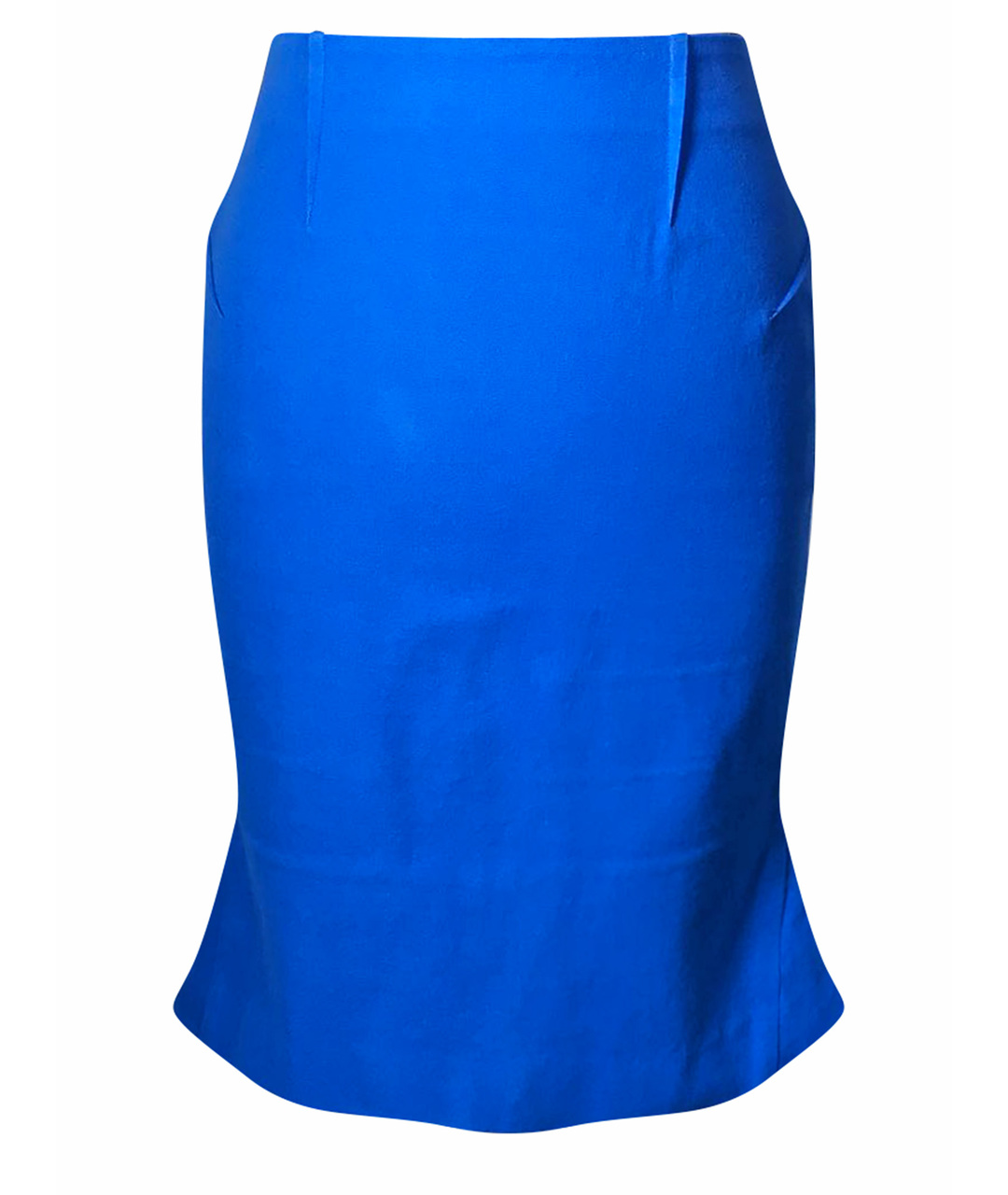 ROLAND MOURET Синяя хлопковая юбка миди, фото 1
