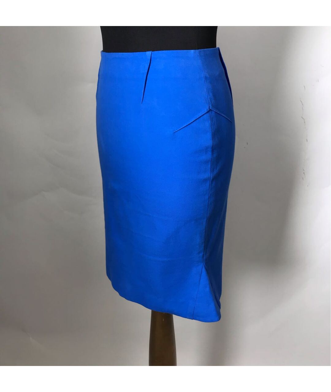 ROLAND MOURET Синяя хлопковая юбка миди, фото 2