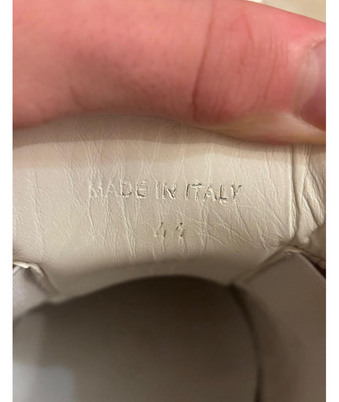 MAISON MARGIELA Белые текстильные низкие кроссовки / кеды, фото 6